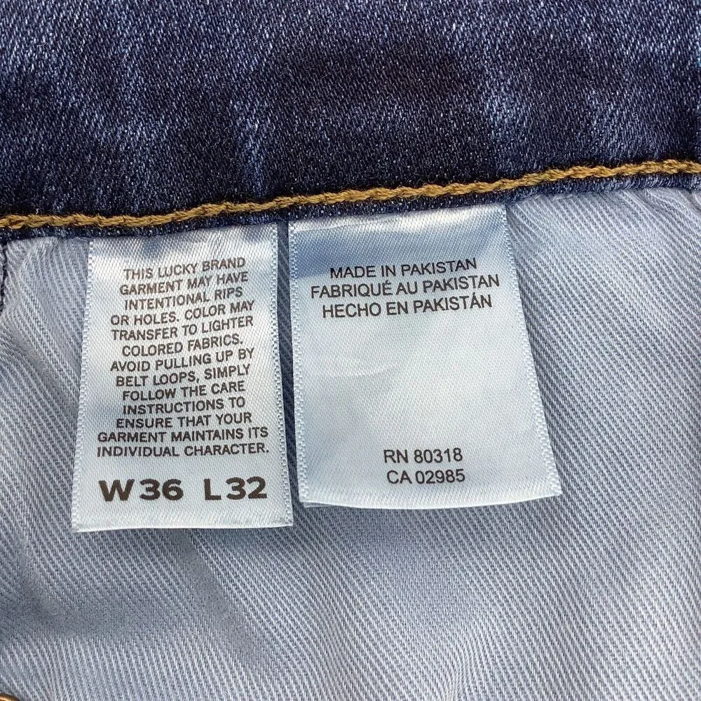 Lucky Brand Mens 410 Athletic Straight Denim Jeans Size 36 x 32 (Actual 38 x 31)